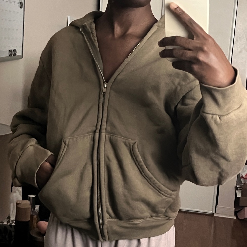 Set Active - Olive Green Zip-Up Hoodie (s)